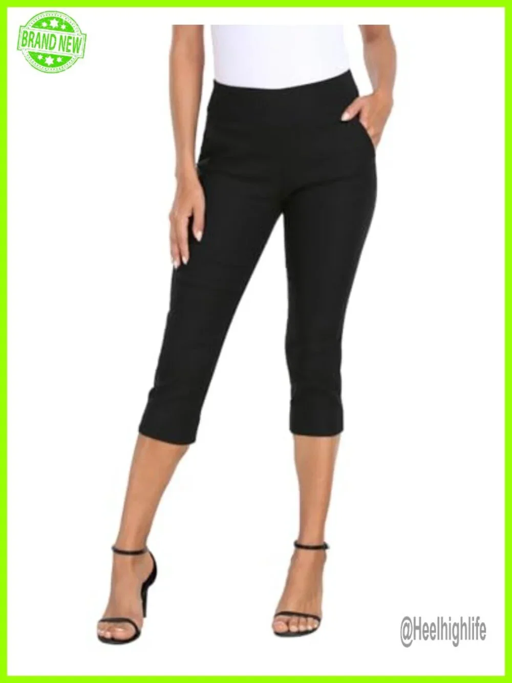 Women's Stretch Pull On Capri Pants 19